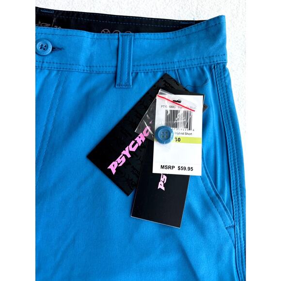 NWT PSYCHO TUNA BOSUN Hybrid Shorts 4 Way Stretch 4 Pockets Unlined Blue 30 - Picture 3 of 6